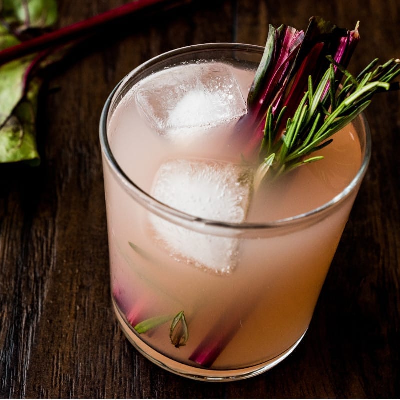 Refreshing Rhubarb Sour Fizz Cocktail Stock Photo - Image of